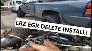 LBZ Duramax Full EGR Delete With New Cross over Pipe [upl. by Elsey569]