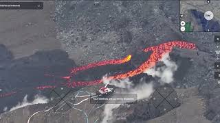 June 21 2024 Drone Tour of the Iceland Volcano Showing Berm Activity [upl. by Imotas]