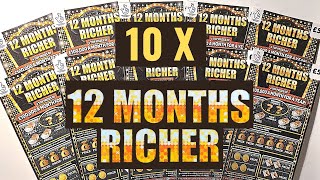 10 X 12 Months Richer Scratchcards 🤞💰 [upl. by Roselia604]