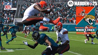 Madden 25 Cleveland Browns vs Jacksonville Jaguars Week 2 Sim 2024 Full 15 Minute Quarters Game Play [upl. by Raycher83]