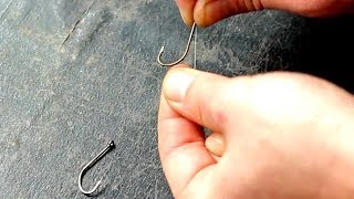 How to Tie a Double Snell Rig Easy double fish hook setup [upl. by Britt]