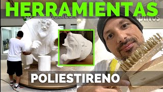 HERRAMIENTAS para POLIESTIRENO EXPANDIDO 🟢🟢 MODELAR Telgopor  Porexpan  Corcho Blanco [upl. by Navlys]