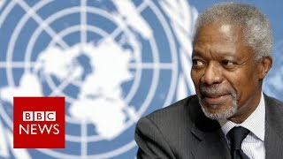 Kofi Annan Death Former UN chief dies at 80  BBC News [upl. by Arihsat77]