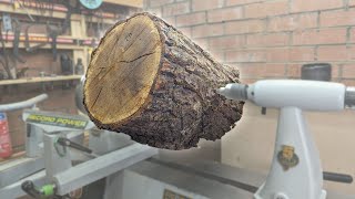 A CRACKING OAK experiment  Woodturning project [upl. by Ijar]