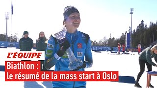 Le résumé de la mass start femmes dOslo  Biathlon [upl. by Bruell189]