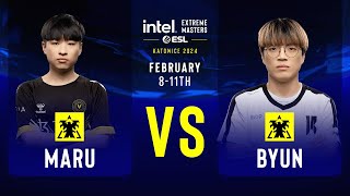 Maru vs ByuN  IEM SC2 Katowice 2024  Quarterfinals [upl. by Ahcurb406]