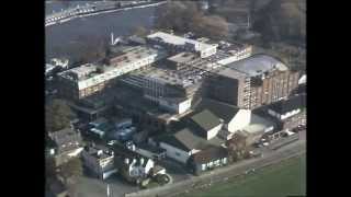 Thames Television studios  aerial footage  Teddington  Thames Television  1980s [upl. by Nehr]