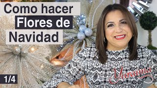 FLORES NAVIDEÑAS FACILES 🎄 DIY Nochebuena navideña [upl. by Etnaled]