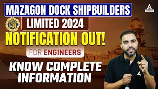 Mazagon Dock Shipbuilders Limited Recruitment 2024 for Engineers  Know complete information [upl. by Gare]