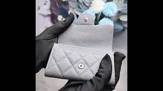 Chanel Caviar Quilted Flap Card Holder Wallet Timeless Elegance and Practicality [upl. by Ainecey132]