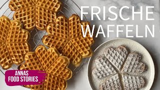 Frische Waffeln  leckeres und einfaches Waffel Rezept einfacherezepte [upl. by Nayve]