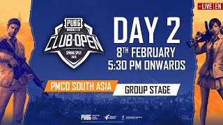 EN PMCO South Asia Group Stage Day 2  Spring Split  PUBG MOBILE CLUB OPEN 2020 [upl. by Hutton]