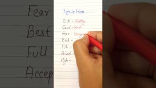 Opposite Words  Part2  English Grammar [upl. by Eshelman545]