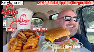 Arbys 9 99 Shake Up Your Burger Meal REVIEW Deluxe Burger Fries amp a Shake brickeats [upl. by Attirb621]