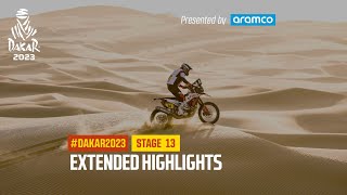 Extended highlights of Stage 13 presented by Aramco  Dakar2023 [upl. by Nitsraek831]