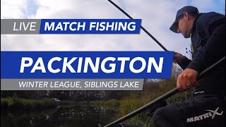 Live Match Fishing Packington Fishery Winter League Siblings Lake [upl. by Grosvenor153]