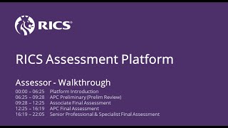 RICS Assessment Platform Assessor Guidance [upl. by Godfree]