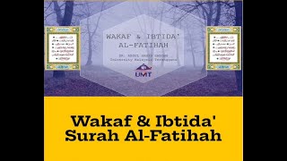 TAHSIN ALFATIHAH 23 Wakaf amp Ibtida dalam alFatihah [upl. by Couhp]