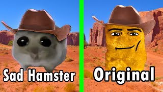 Gegagedigedagedago Original Vs Sad Hamster  Side by Side Comparison [upl. by Notnef314]