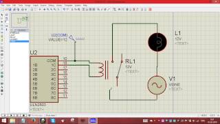 Interfacing of Relay and AC supply through AVR in ISIS Proteus [upl. by Aisatsanna]