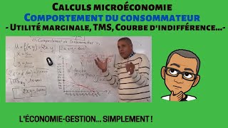 Microéconomie Comportement du consommateur  Utilité marginale TMS Courbe dindifférence [upl. by Leribag654]