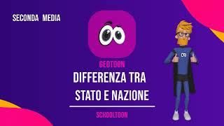 Qual è la differenza tra Stato e Nazione  GeoToon  La Geografia per le Medie di Schooltoon [upl. by Aruol]