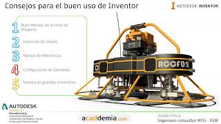 LIVE  Consejos para el buen uso de Autodesk Inventor  Parte 1 [upl. by Almeta799]