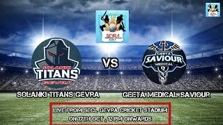 GPL Season 4  MATCH 4 SOLANKI TITANS Gevra vs GEETA MEDICAL SAVIOUR  Live on MB CRICKET [upl. by Chen71]