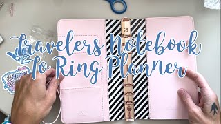 Travelers Notebook to Ring Planner  A How To Video [upl. by Reagen457]