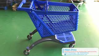 Buy Supermarket Push Cart Plastic Grocery Shopping Carts For Sale Plastic Shopping Trolley [upl. by Leamhsi]