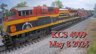 KCS 4009 Salute to Heroes Leads CPKC Train by Live Train Cam May 8 2024 [upl. by Aerdnua]