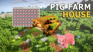 Minecraft SIMPLE Pig Farm 120  Bedrock Java Survival  Tutorial [upl. by Legnaleugim]