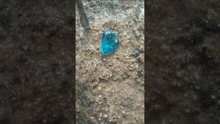 Uncovering Hidden Gems Crystal Clear Light Blue Gem crystals gemstone gemstoneadventuresshorts [upl. by Arela649]