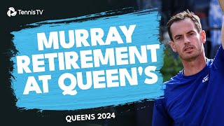 Andy Murray Retires With Back Injury 😢  Queens 2024 [upl. by Janetta]