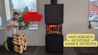 Montering av kamin amp skorsten  Från torp till hus 65 [upl. by Nicko]