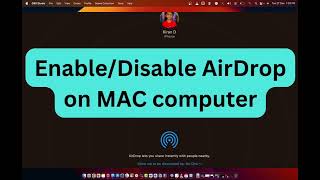 EnableDisable AirDrop on a MAC computer [upl. by Iran]