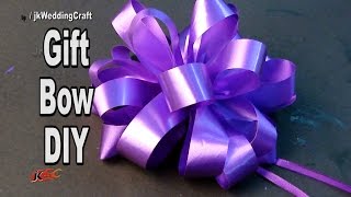 DIY Easy Bow for a gift hamper and Trousseau  How to make  JK Wedding Craft 106 [upl. by Estele533]