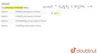 in chromyl chloride test   CLASS 12  TEST 5  CHEMISTRY  Doubtnut [upl. by Anirdua]