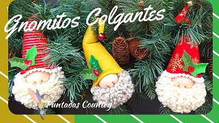 MANUALIDADES para NAVIDAD FÁCILES de hacer Paso a Paso  Gnomos Colgantes [upl. by Orlena394]