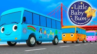 Ten Little Buses  Nursery Rhymes for Babies by LittleBabyBum  ABCs and 123s [upl. by Rauch]