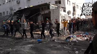 Moment IDF soldiers capture 70 armed Hamas terrorists at Gaza hospital [upl. by Lindell]