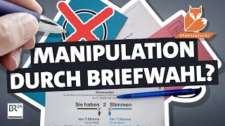 Bundestagswahl Wie sicher ist die Briefwahl  Faktenfuchs  BR24 [upl. by Inatirb460]