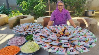 100 Packets of Chowmein Noodles Cooked By Granny  Hakka Noodle Recipe  Veg Village Food [upl. by Nauqahs]