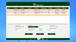 Events Management System Using CNet and SQL Server [upl. by Adnohryt]