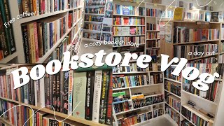 cozy bookstore vlog 📚☕✨ spent the day at Kunzum bookstore  bookish date  book shop with me [upl. by Norra750]