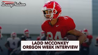 Ladd McConkey knows Georgia has a test against Dan Lanning Oregon [upl. by Nomaid]