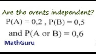 Probability  Independent Events  Example 1 [upl. by Jenness]