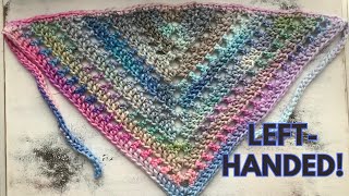 LeftHanded Crochet Bandana Pattern for Beginners  complete free pattern [upl. by Bronez]