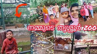 thrissur zoo trip family evening vlog hinusworld family travel [upl. by Ahsimal260]