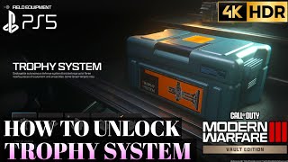 How to Get Trophy System MW3 Trophy System Unlock  How to Unlock Trophy System MW3 Field Upgrade [upl. by Acissaj]